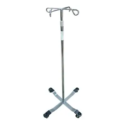 McKesson Brand - 16-43406 IV Stand Floor Stand 4 Hooks 4 Legs with Casters