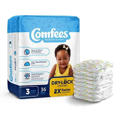 Attends Healthcare Products - CMF-3 Attends Comfees Premium Diapers
