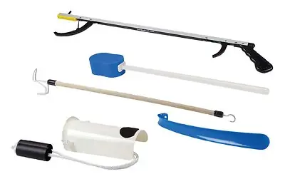 Fabrication Enterprises - 86-0075 FabLife™ Hip Kit with 32" Reacher, 18" Plastic Shoehorn and 24" Dressing Stick