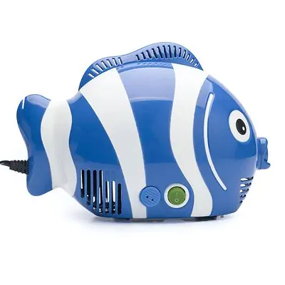 Proactive Medical Products LLC - PMNEBRDK-BF Compressor Nebulizer System Protekt® Blue Fish Small Volume Medication Cup Pediatric Aerosol Mask Delivery