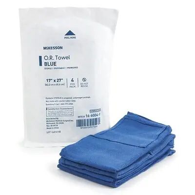 McKesson Brand - 16-6004-B McKesson Sterile Blue O.R. Towel
