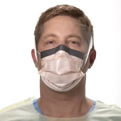 O&M Halyard Inc - 47147 FluidShield Procedure Mask with Eye Shield Anti-fog Orange