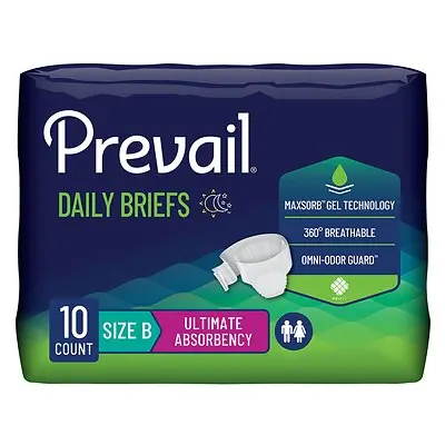 First Quality Products LLC - PV-094 Incontinence Brief Prevail® Bariatric Adult Bariatric Size B Unisex Disposable Heavy Absorbency