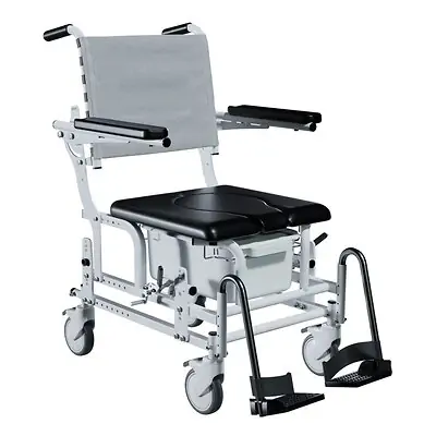 Broda Enterprises Inc - CS313-22 Commode / Shower Chair Sentinel Steel Frame With Backrest 22 Inch Seat Width 300 lbs. Weight Capacity