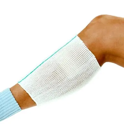 The Pillow Factory Division - 821 Elastic Net Retainer Dressing X-Span® Tubular White / Gold Polyester / Spandex Size 1 8 Yard Length Medium Finger / Toe NonSterile