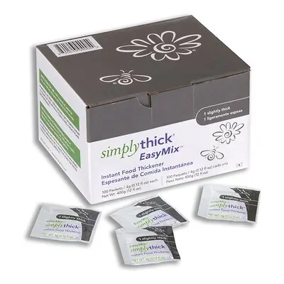 Simply Thick - ST100COUNTL1 Food and Beverage Thickener SimplyThick® Easy Mix 4 oz. Individual Packet Unflavored Powder IDDSI Level 1 Slightly Thick