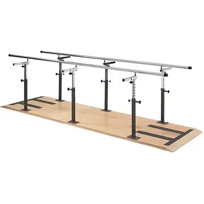 Clinton Industries - 3-2106 Parallel Bars Extra Wide 48 Inch Width, Adjustable Height 20 to 34 X 26 to 39 Inch X 10 Foot Length Black / Tan