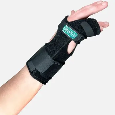 Hely & Weber - 3848-RT Hand / Finger Brace TKO® Standard Neoprene / Nylon / UBL Right Hand Black One Size Fits Most