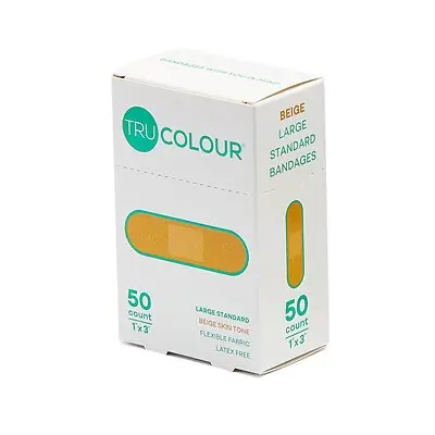 Tru-Colour Products LLC - TCB-ALS50 Tru-Colour® Beige / Olive / Brown / Dark Brown Skin Tone Bandages