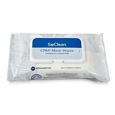 SoClean Inc - PN1132 CPAP Mask Wipe SoClean Unscented Cotton, 1 X 7 Inch