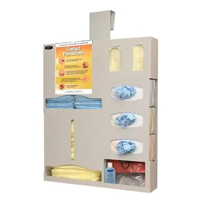 Bowman Manufacturing - BD615-0012 PPE Dispenser Bundle Bowman® Door Hanger Quartz Beige 7.63 X 25.15 X 40.41 Inch ABS Plastic