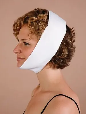 Medico International - T-807 Facial Support Wrap Cool Jaw® Econo One Size Fits Most Poly Blend Fabric White