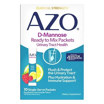 i-Health Inc - 787651760575 AZO D-Mannose Ready to Mix Packets, Pack of 10
