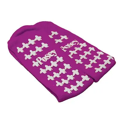 Tidi Products - 6239LP Slipper Socks Posey® Unisex Adult Large Double Tread Single Patient Use Purple