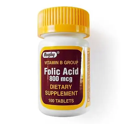 Major Pharmaceuticals - 80681007400 Rugby® Folic Acid (Vitamin B-9) Tablets