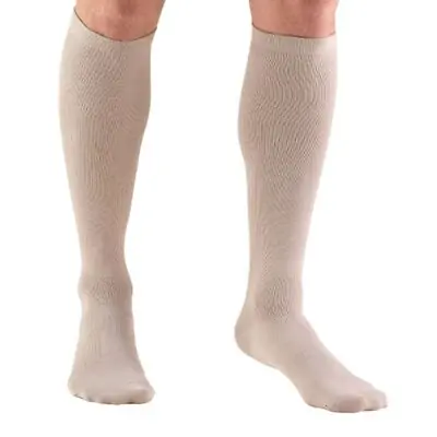 Truform - 1943TN-M Compression Sock Truform® Knee High Medium Tan Closed Toe