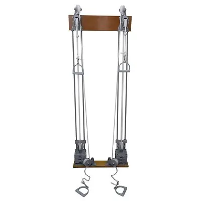 Fabrication Enterprises - 10-0661 Weight Pulley System Chest and Floor Double Tower Pulley / Double Handle / Dual Weight Stack 22 lbs.