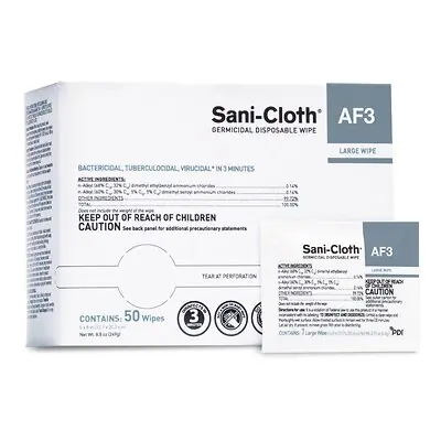 Professional Disposables - H59200 Sani-Cloth® AF3 Germicidal Large Disinfectant Wipes, Individual Packet, 50 ct.