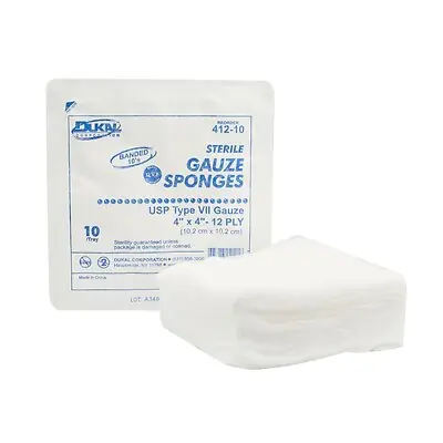 Dukal - 412-10 Dukal™ Sterile USP Type VII Gauze Sponge