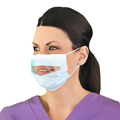 Prestige Ameritech - FM86010 Procedure Mask ProGear® Clear-View® Anti-fog Film ASTM Level 1 Earloops One Size Fits Most