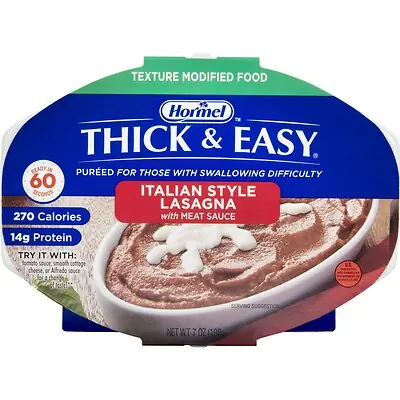 Lyons Magnus LLC - 160744 Thick & Easy® Purées Italian Style Beef Lasagna Purée Thickened Food