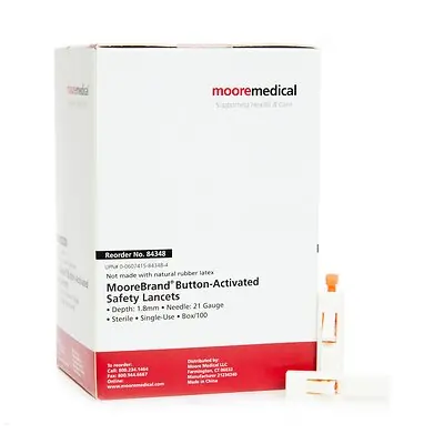 McKesson Brand - 84348 MooreBrand Push Button Activation Lancet