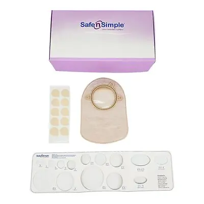 Safe N Simple - SNS7408234 Ostomy Pouch Safe n Simple™ Two-Piece System 8 Inch Length Without Barrier Closed End