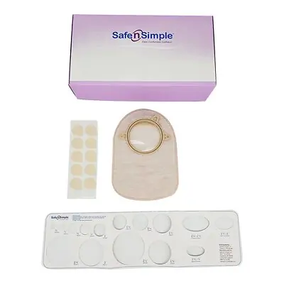 Safe N Simple - SNS7408214 Ostomy Pouch Safe n Simple™ Two-Piece System 8 Inch Length Without Barrier Closed End
