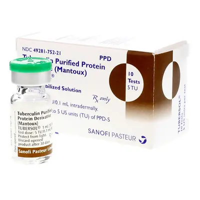 Sanofi Pasteur - 49281075221 Tubersol® Tuberculin Purified Protein Derivative 5 TU / 0.1 mL Injection 1 mL