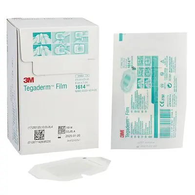 Solventum Corporation - 1614 3M™ Tegaderm™ Rectangular Transparent Sterile Film Dressing