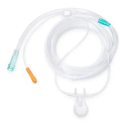 MedSource International - MS-35601A ETCO2 Oral / Nasal Cannula MED Source® Adult Curved Prongs 7 Foot Tubing Low Flow Rate
