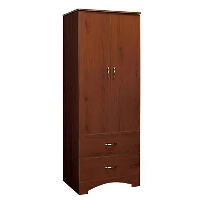 Drive DeVilbiss Healthcare - NOW2D2D-FM Wardrobe Oslo Collection Figured Mahogany 23 D X 23 W X 78 H Inch 2 Drawers Without Shelves Double Doors