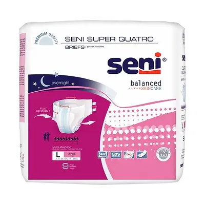 TZMO USA Inc - S-LA09-BQ1 Seni® Super Quatro Severe Absorbency Incontinence Brief