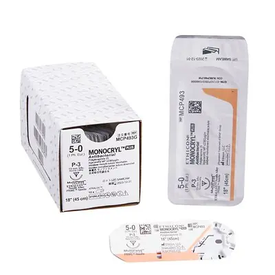 J & J Healthcare Systems - MCP493G Monocryl™ Plus Suture with Needle
