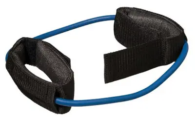 Fabrication Enterprises - 10-5764 Exercise Resistance Tubing with Cuffs CanDo® Blue 35 Inch Circumference Heavy Resistance