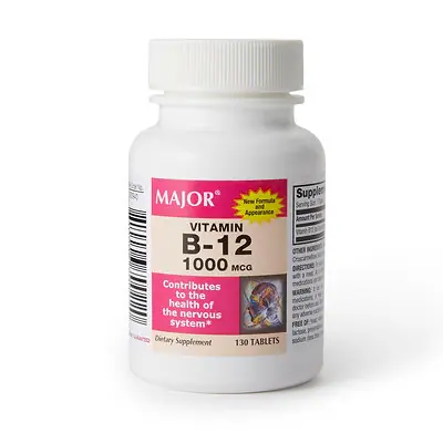 Major Pharmaceuticals - 10006070022 Major® Vitamin B-12 Vitamin Supplement