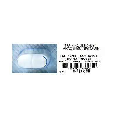 Wallcur - 622VT Clinical Training Medication Practi-Multivitamin™ Oral Med Caplet Blister Pack