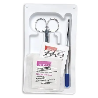 Sterling Medical Services - 736 Suture Removal Kit Scissor Style Handle Straight Jaw Type Sterile Single Use