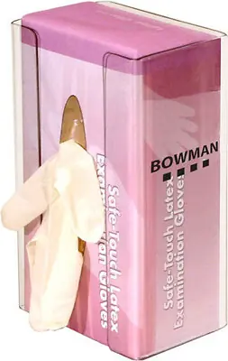 Bowman Manufacturing - GP-013 Glove Box Holder Single with Flexible Springs Horizontal or Vertical Mounted 1-Box Capacity Clear 3-3/4 X 5-1/2 X 10 Inch Plastic