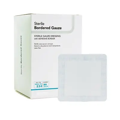 Sion Brands LLC - 00261E DermaRite® Bordered Gauze White Adhesive Dressing