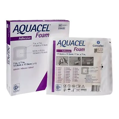 ConvaTec - 420621 Aquacel® Silicone Adhesive with Border Silicone Foam Dressing