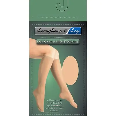 Scott Specialties - 1648 BEI SM Compression Stocking Loving Comfort® Knee High Small Beige Closed Toe