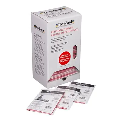 Performance Health - 81068923 Exercise Resistance Band with Dispenser Box TheraBand® Red 5 Foot Length Medium Resistance