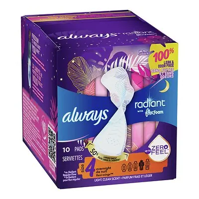 Procter & Gamble - 03700081811 Always® Radiant Overnight Pads