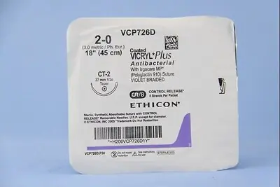 J & J Healthcare Systems - VCP726D Coated Vicryl™ Plus Suture with Needle