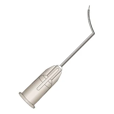 Innovia Medical - 617-27 Lasik Irrigating Cannula Eagle Labs® 27 Gauge 1 Inch Length Angled Flattened Tip with 4 Ports