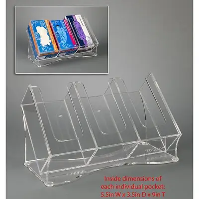 Poltex Inc - DECOTILTGLV3 Glove Box Holder Poltex Counter Top 3 Boxes of Gloves Clear 5-1/2 X 3-1/2 X 9 Inch PETG