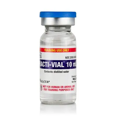 Wallcur - 403PV Clinical Training Medication Practi-10 mL Vial™ Liquid Vial 10 mL