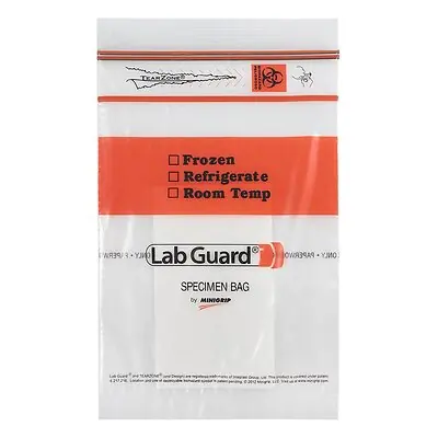 Minigrip - SBL2AP69B Lab Guard® 2X Zip Specimen Transport Bag