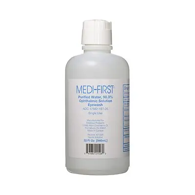 Medique Products - 21526 Medi-First® 98.3% Purified Water Ophthalmic Solution Eyewash